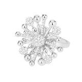 Floret Silver Ring w. Zirconias