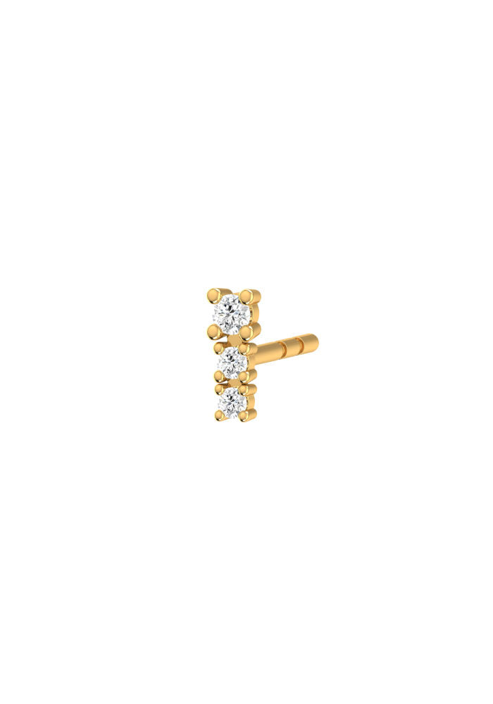 Degrade Piercing 18K Gold Earring w. Lab-Grown Diamonds