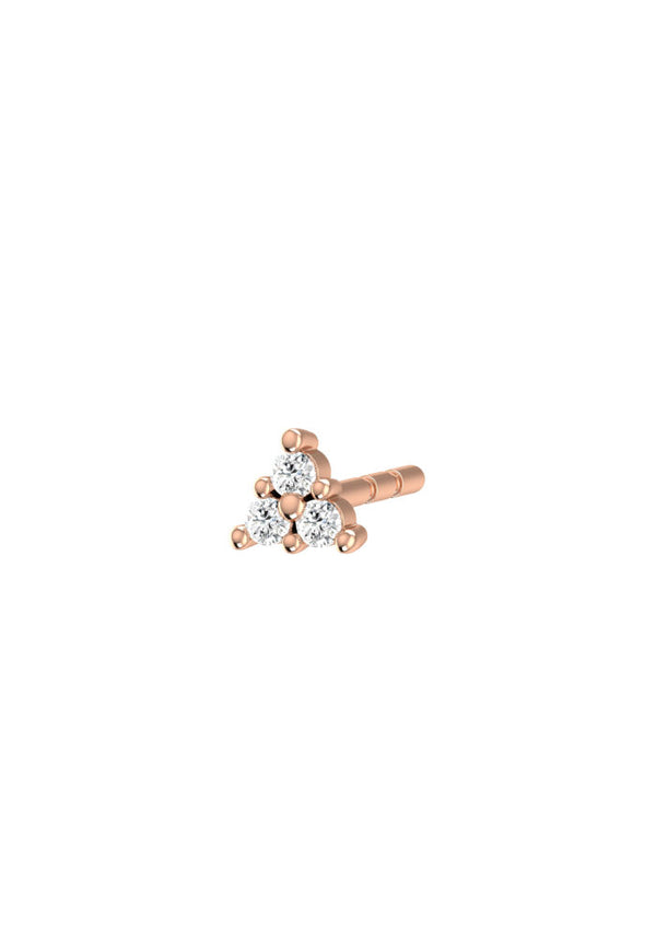 Trio Piercing 18K Rose Gold Earring w. Lab-Grown Diamonds