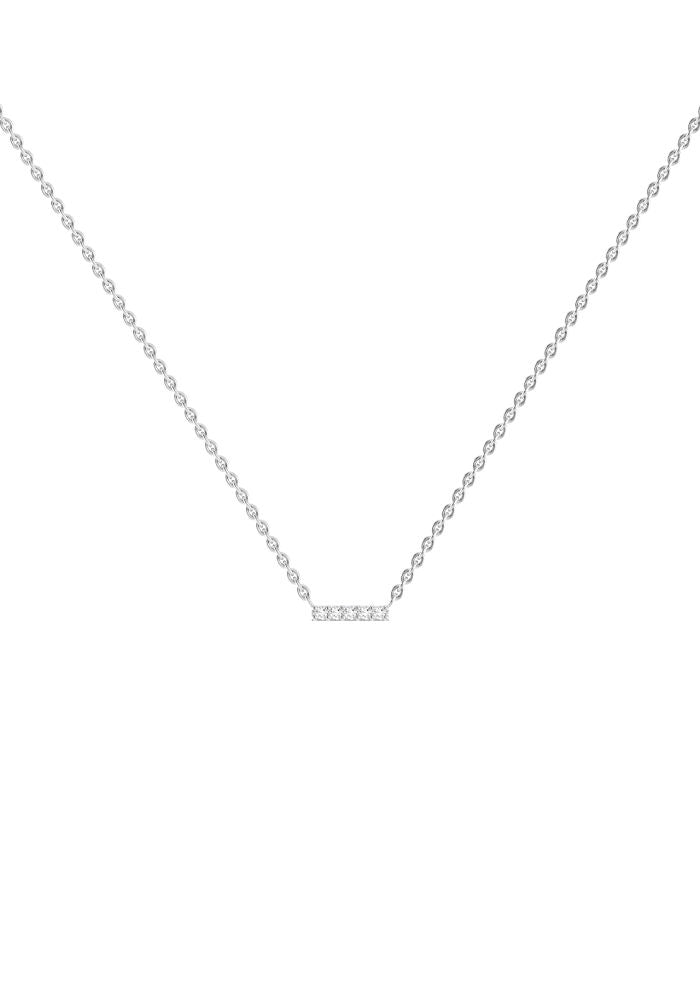 Line Halskette aus 18K Weißgold I Labor-Diamanten