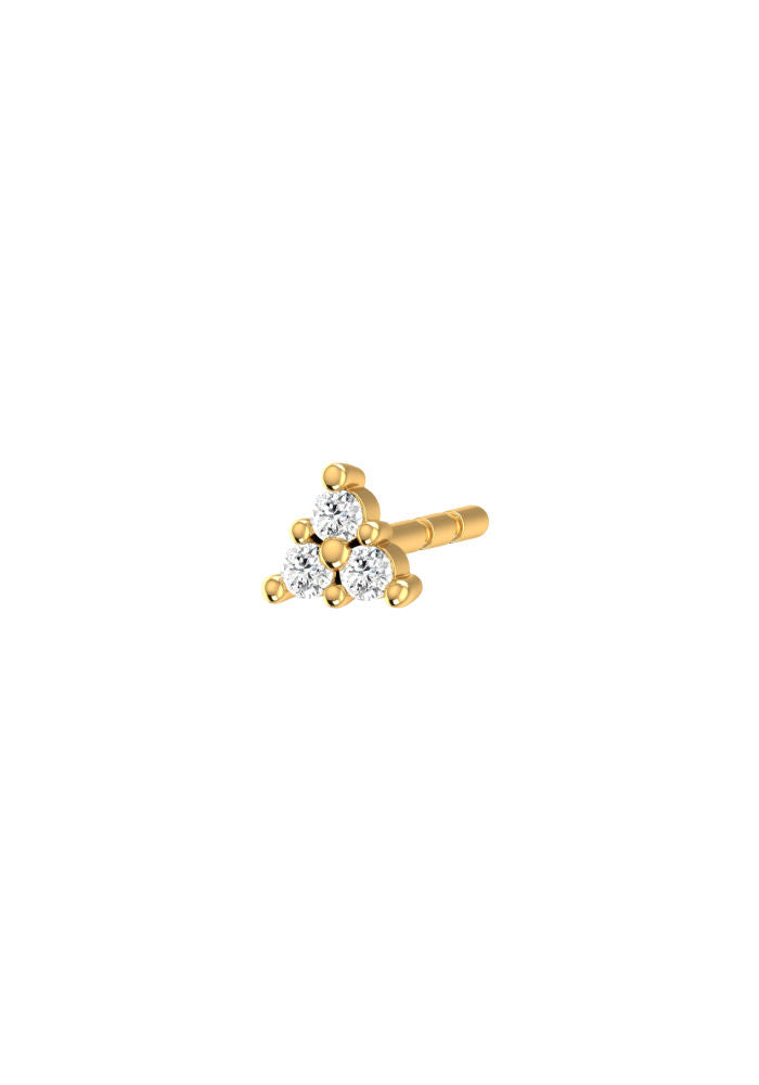 Trio Piercing Ohrring aus 18K Gold I Labor-Diamanten