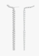 Cascade Degrade 18K Whitegold Earrings w. Lab-Grown Diamonds
