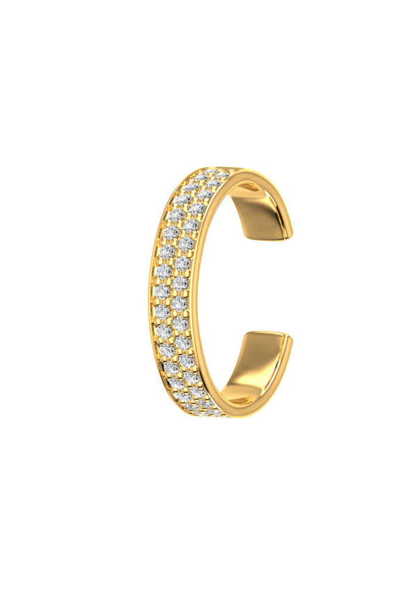 Pavé Ear Cuff aus 18K Gold mit Labor-Diamanten