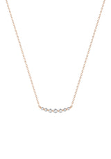 Double Degrade 18K Rosegold Necklace w. Lab-Grown Diamonds