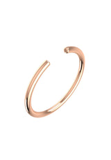 Line Open Essential 18K Rosegold Ring w. Lab-Grown Diamond