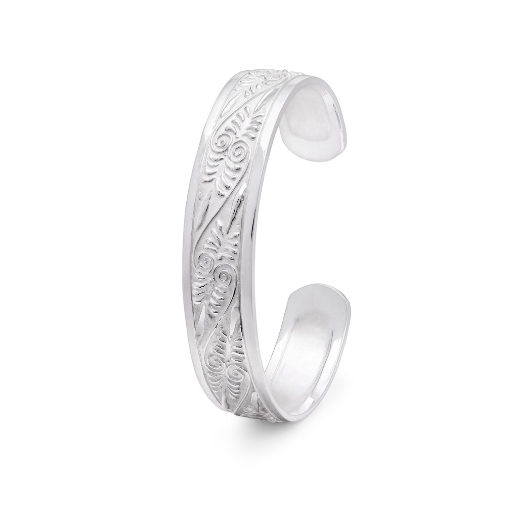 Fucine Romane | Palmetta Silver Bangle
