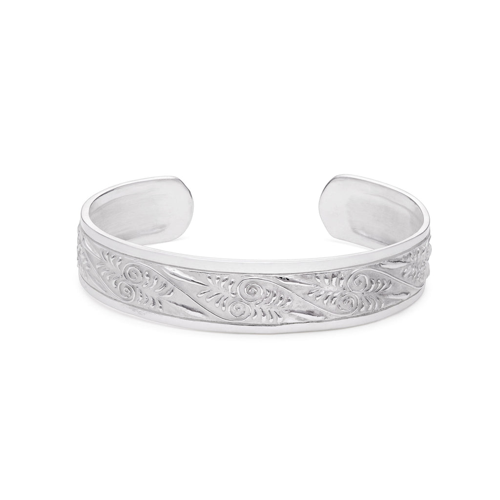 Fucine Romane | Palmetta Silver Bangle
