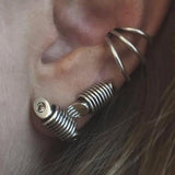 Mini Spine Ear Cuffs Silver