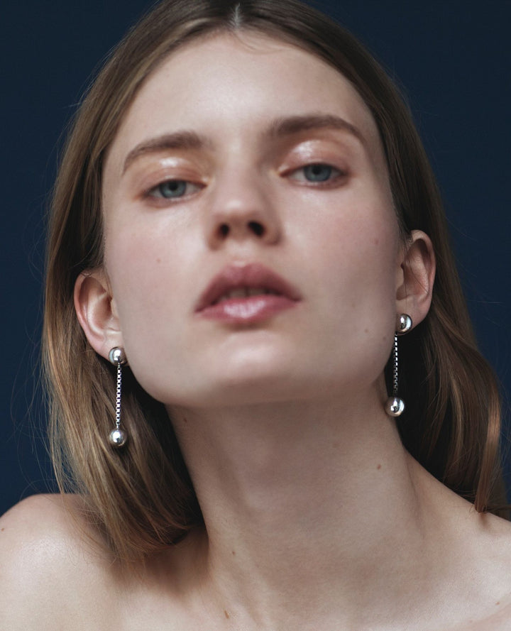 Tiny Martini Earrings Silver