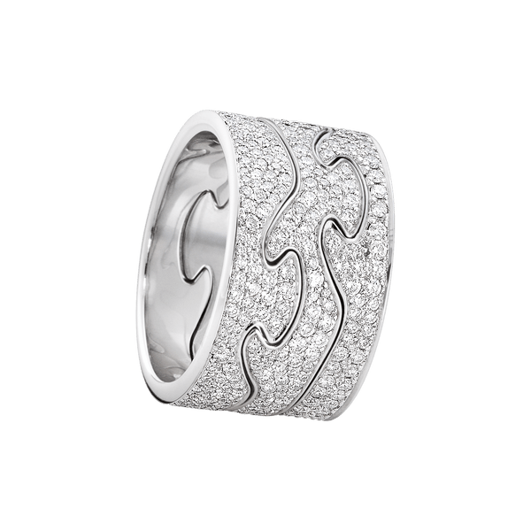 Fusion Pavé 18K Hvidguld Ringe m. Diamanter