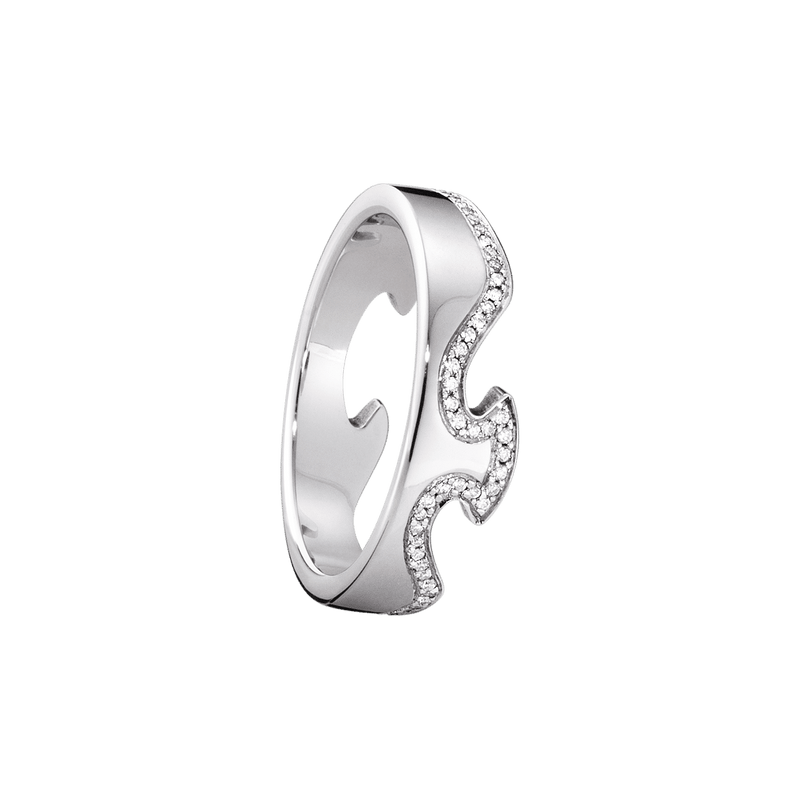 Fusion End 18K Hvidguld Ring m. Diamanter
