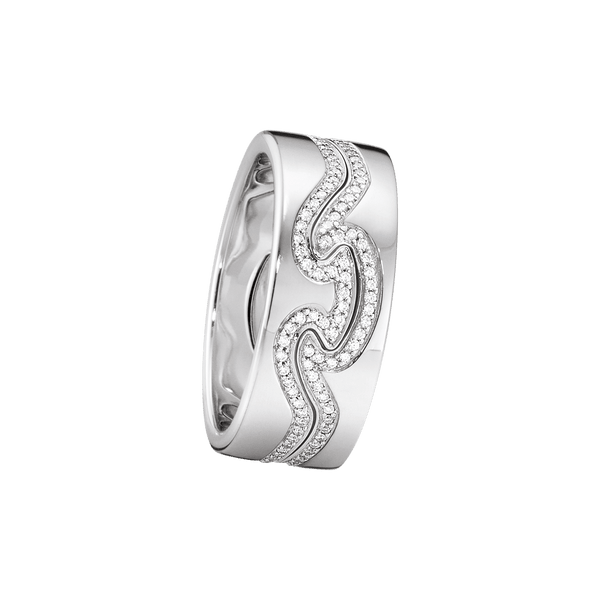 Fusion 18K Ring aus Weißgold I Diamanten