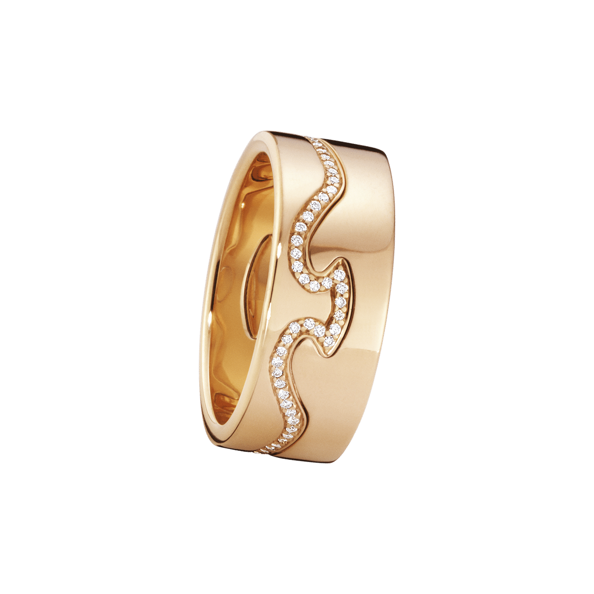 Fusion 18K Rose Gold Rings w. Diamonds