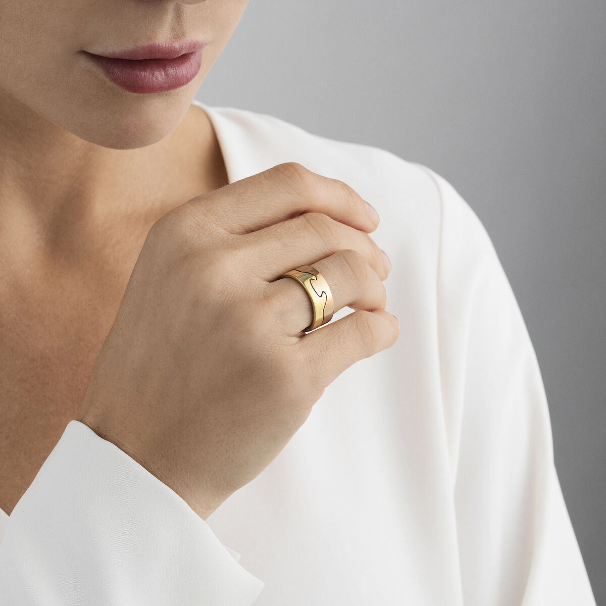 Fusion End Goldring aus 18K