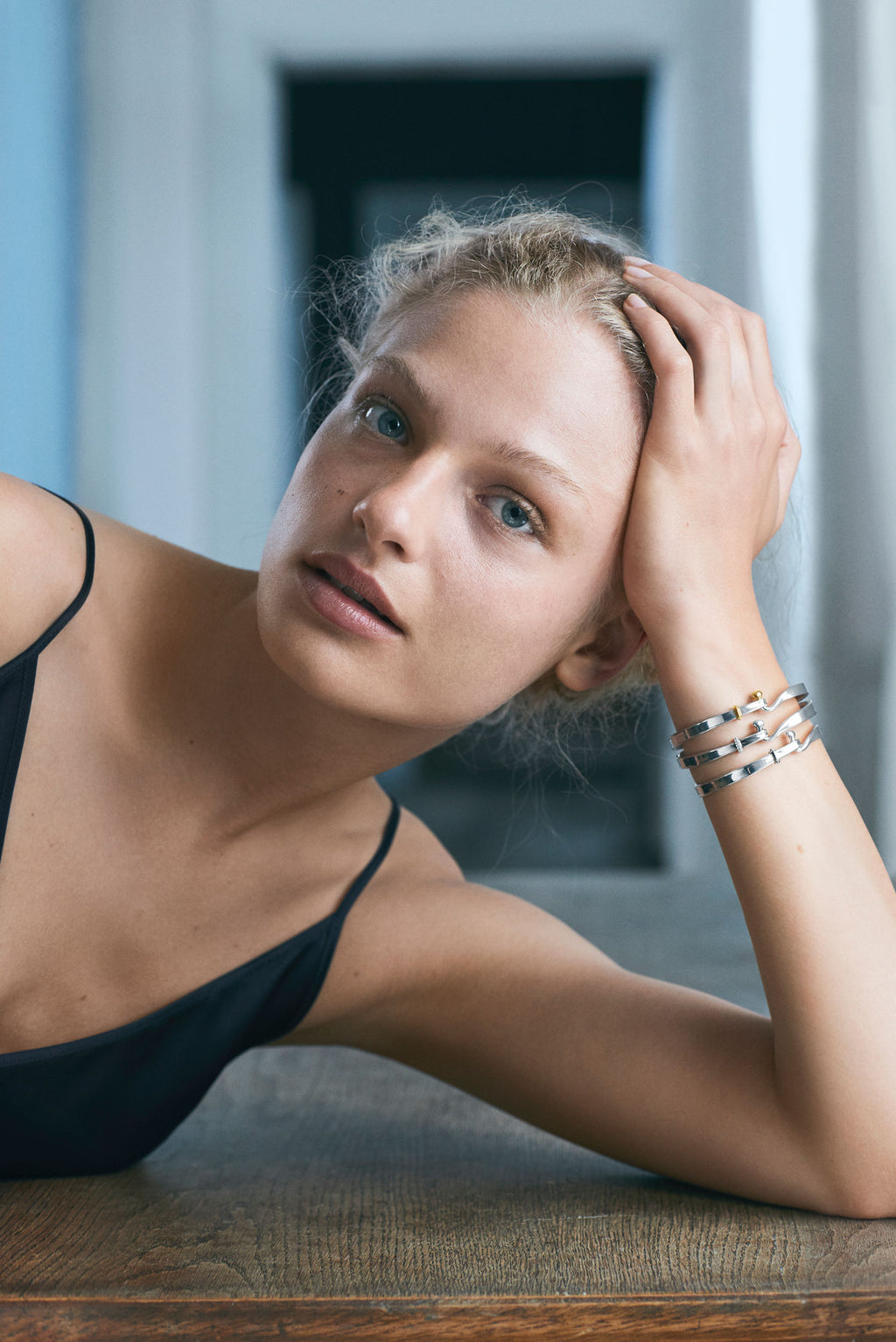 Torun Silver Bangle w. Diamonds 0.08 ct