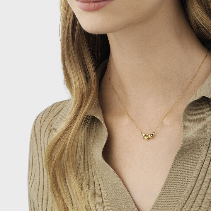 Moonlight Grapes 18K Gold Necklace w. Diamond