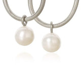 Globe Silver Pendants w. Pearls