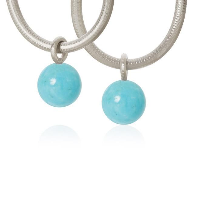 Globe Anhänger aus Silber I Türkis