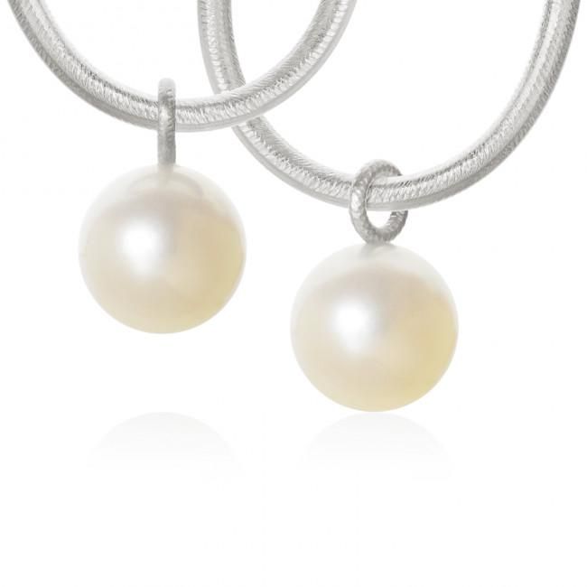 Großer Globe Anhänger aus Silber Anhänger I Perlen