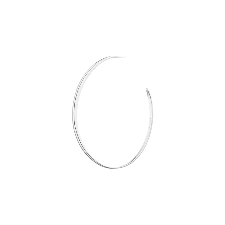 Glow Large Silver Hoop