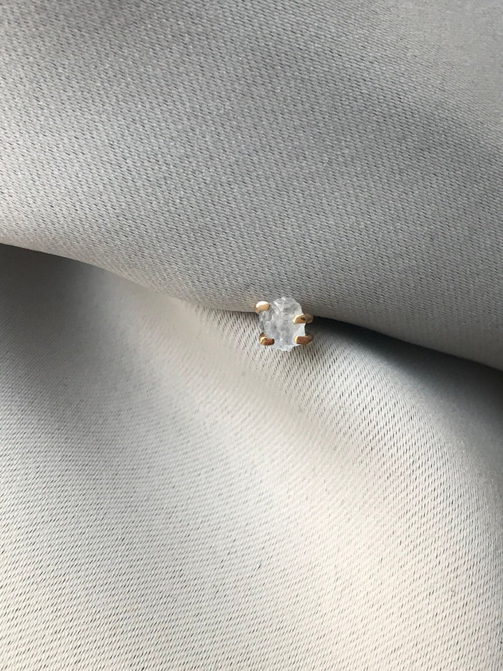 GLOW Rough Ohrstecker 14K Gold I Saphir