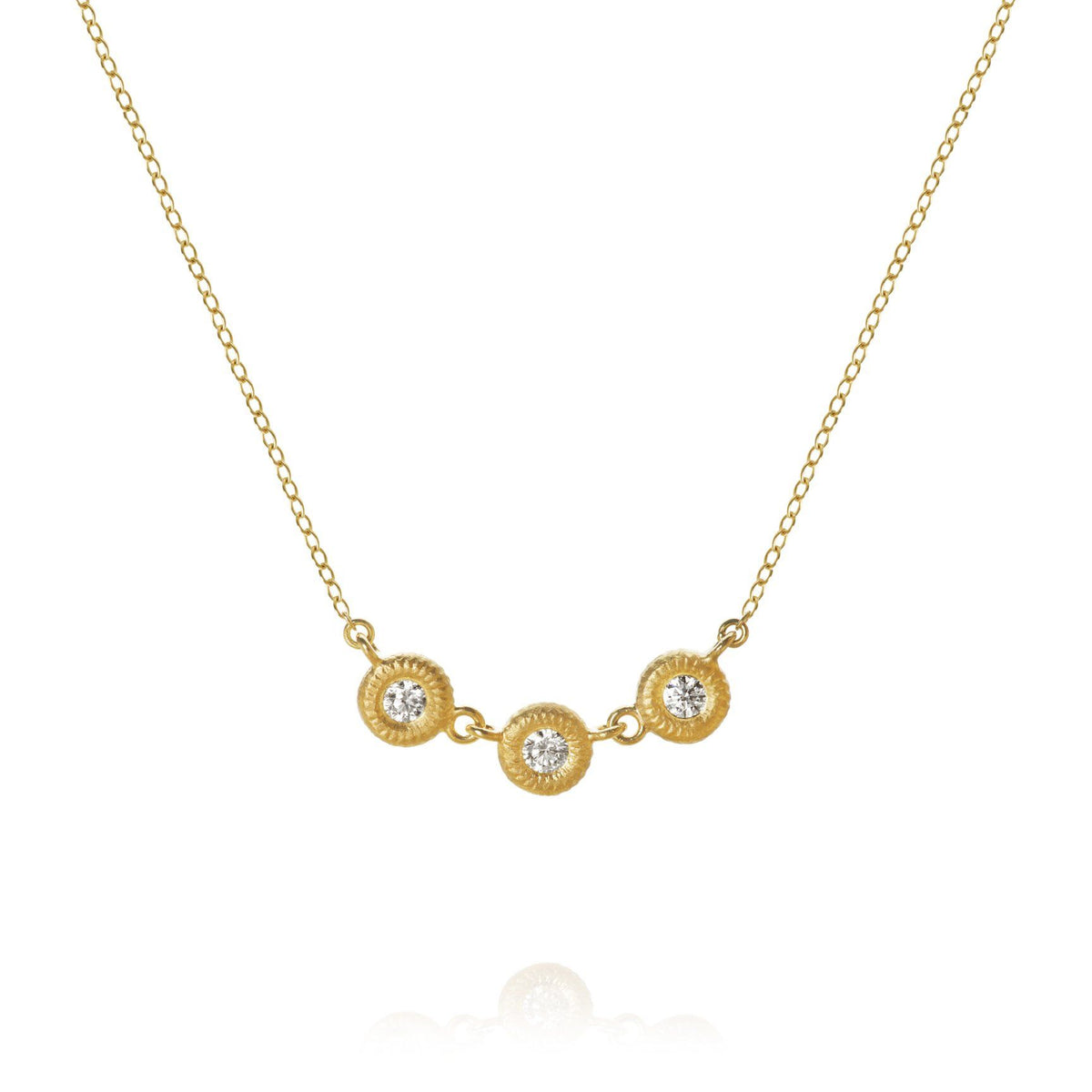 Glory 18K Gold Necklace w. Diamonds