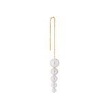 Galore Threader 18K Gold Plated Earring w. White Pearls
