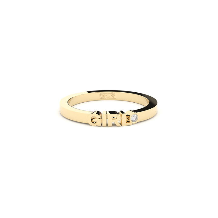 Becoming Girl 14K eller 18K Guld Ring m. Lab-Grown Diamant