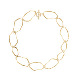 Ripple Link Gold Plated Necklace