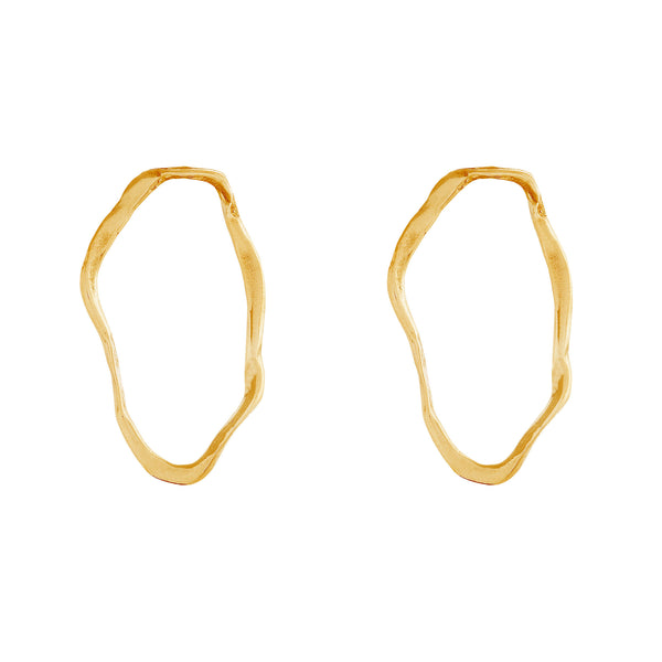 Ripple II Gold Plated Earrings