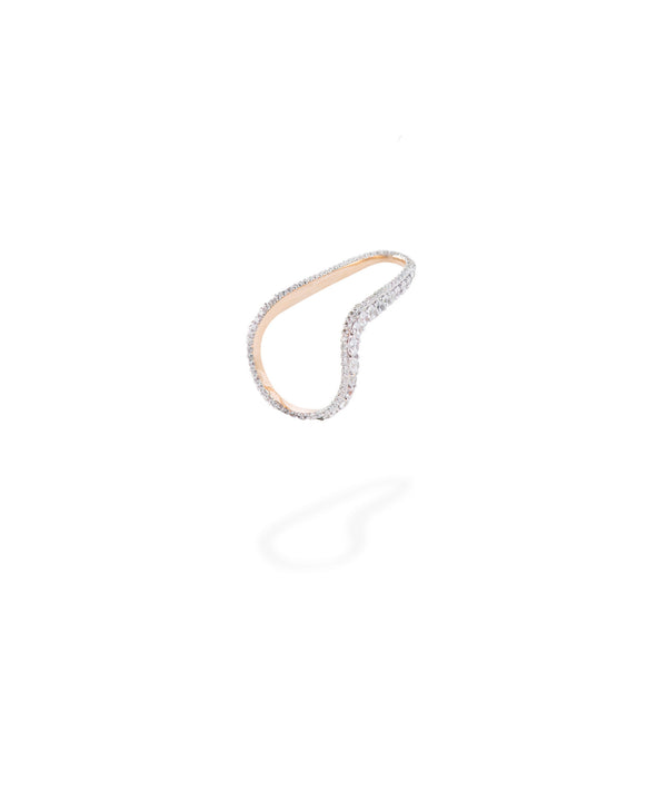 Grand Radiant 18K Rosegold Ring w. Diamonds