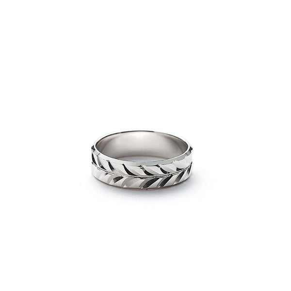 Hope Tire Band Silver Ring