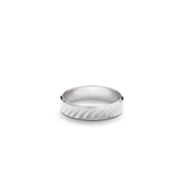Hope Edge Band Silver Ring
