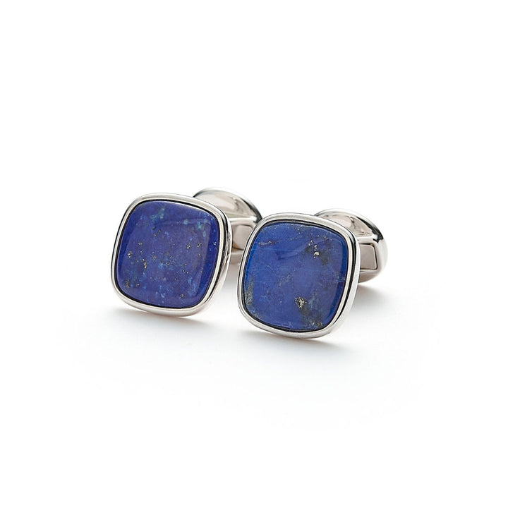 Hope Square Silver Cufflinks w. Lapis
