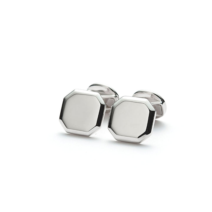 Hope Square Facet Silver Cufflinks