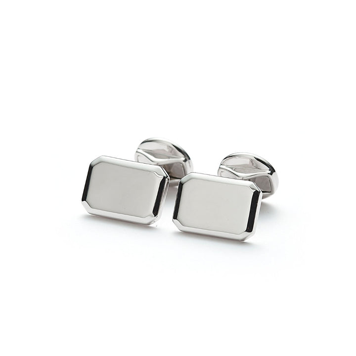Hope Rectangle Silver Cufflinks