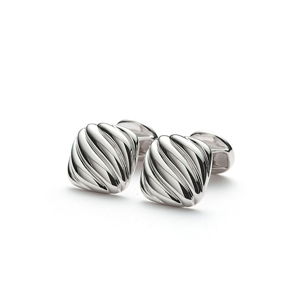 Hope Cable Silver Cufflinks