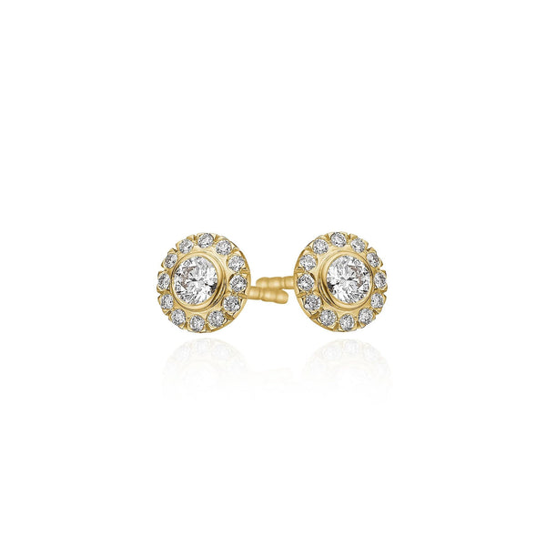 Harmony Small 18K Gold Earrings w. Diamonds