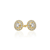Harmony Medium 18K Gold Earrings w. Diamonds