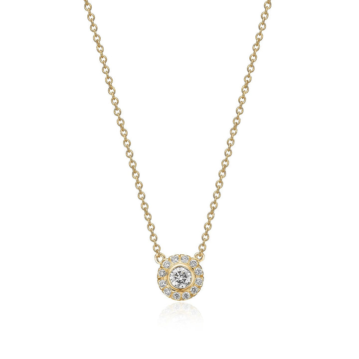 Harmony Small 18K Gold Necklace w. Diamonds