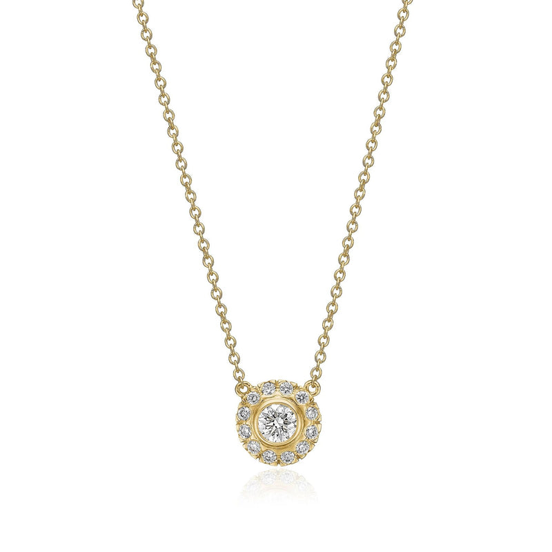 Harmony Medium 18K Gold Necklace w. Diamonds