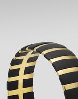 Helena Striped Hoop aus 18K Gold