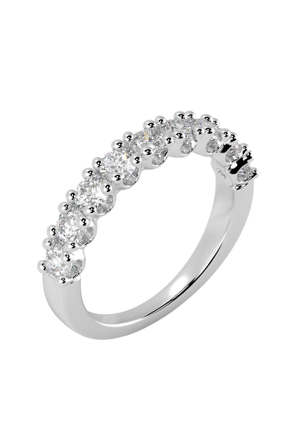 Half Eternity Band 0.10ct 18K Hvidguld Ring m. Lab-Grown Diamanter