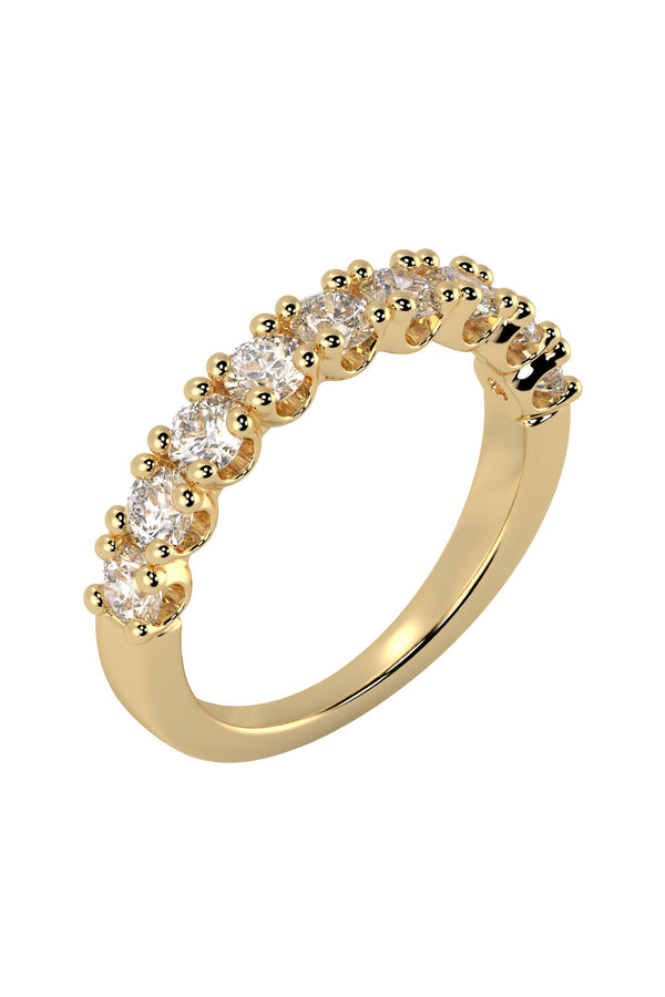 Half Eternity Band 0.10ct 18K Gold Ring w. Lab-Grown Diamonds