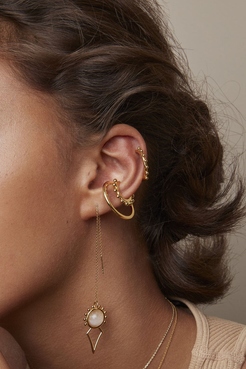 Half Earrings Gold Plated