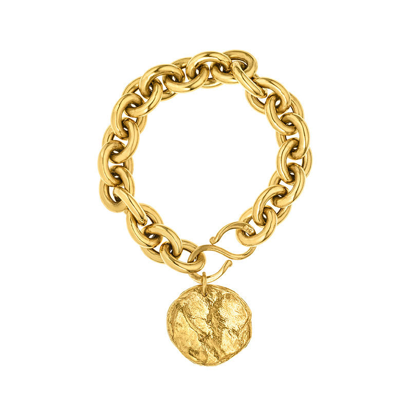 Chunky Thalassa Disc Forgyldt Armbånd