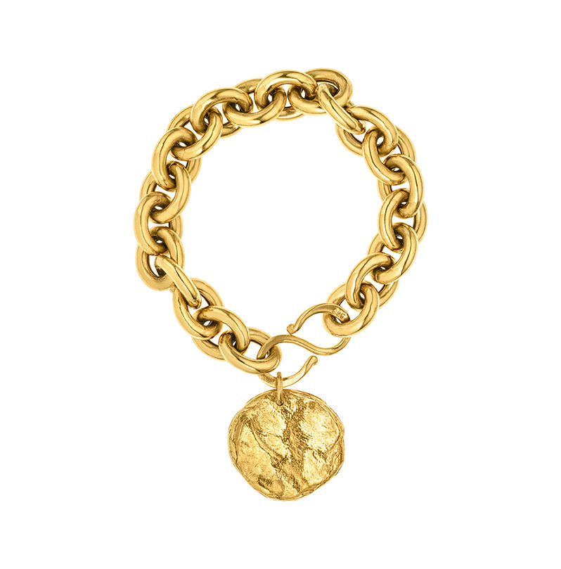 Chunky Thalassa Disc Gold Plated Bracelet