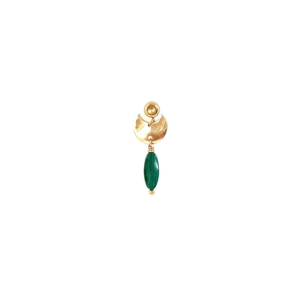 Hiba 14K Goldfilled Stud w. Malachite