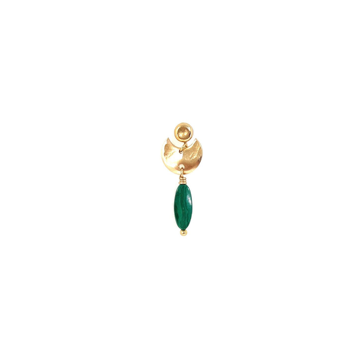 Hiba 14K Goldfilled Stud w. Malachite