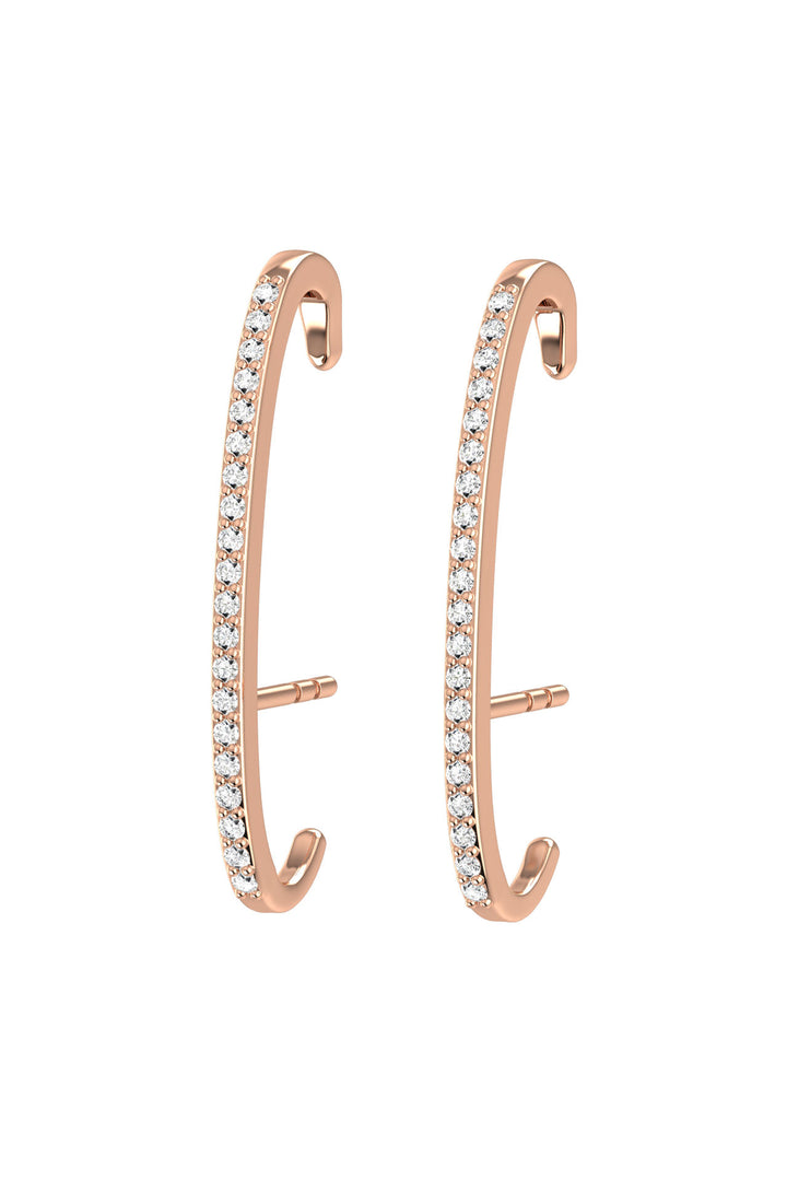 Honeymoon 18K Rose Gold Earring w. Lab-Grown Diamonds